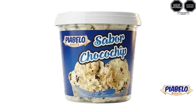 Helado Chocochips 1L marca Piabelo - Cubetas 1L