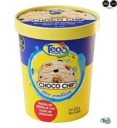 Helado Teos Chocochips marca Teos - Cubetas 1L