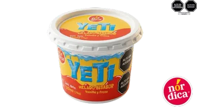 Helado Vasito Yeti Vainilla-Fresa marca Nordica - Vasitos
