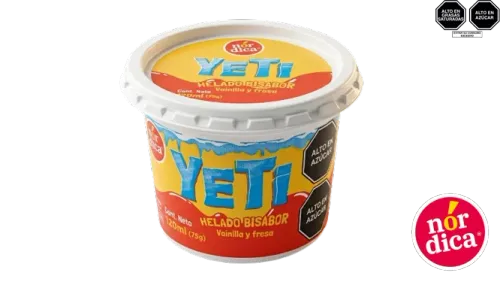 Helado Nordica Vasito Yeti Vainilla-Fresa 120ml - Helados de alta calidad en Lima, Perú