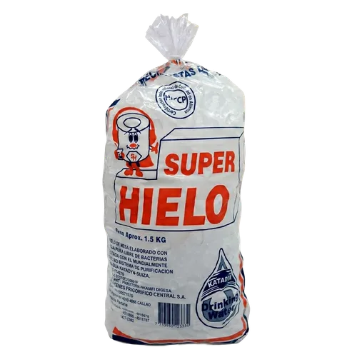 Super Hielo Bolsa Cubitos 1.5kg - Helados de alta calidad en Lima, Perú