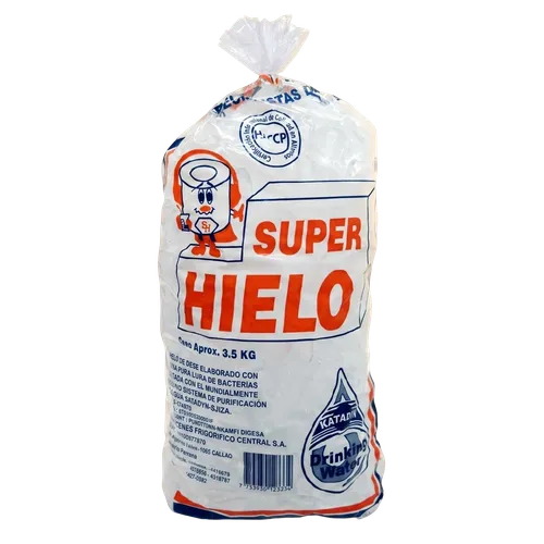 Super Hielo Bolsa Cubitos 3.5kg - Helados de alta calidad en Lima, Perú