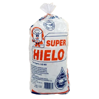 Helado Bolsa de Hielo 3.5kg marca Super Hielo - Hielos
